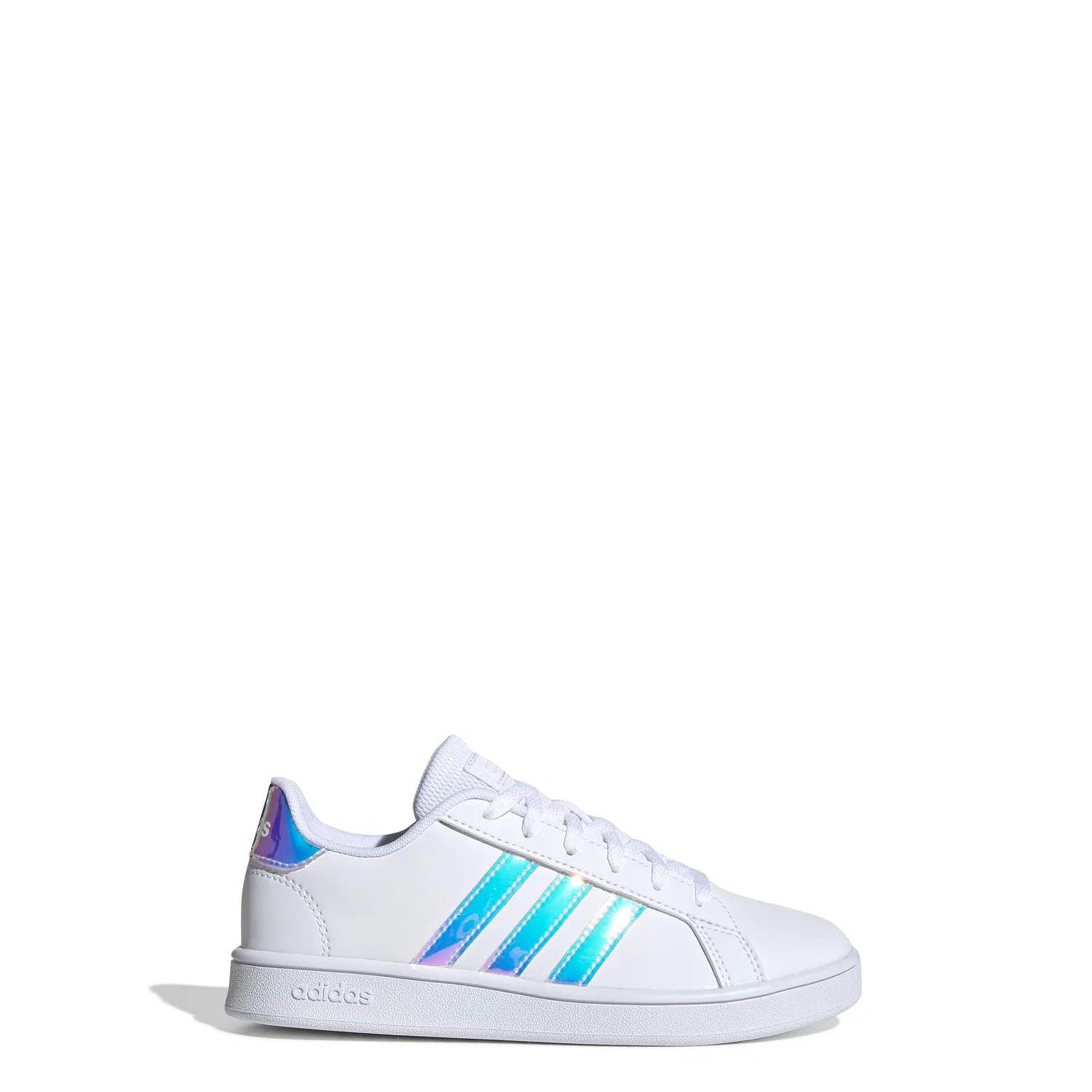 Детские кроссовки для мальчиков с закрытым носком Grand Court K Adidas, Cloud White Dash Grey