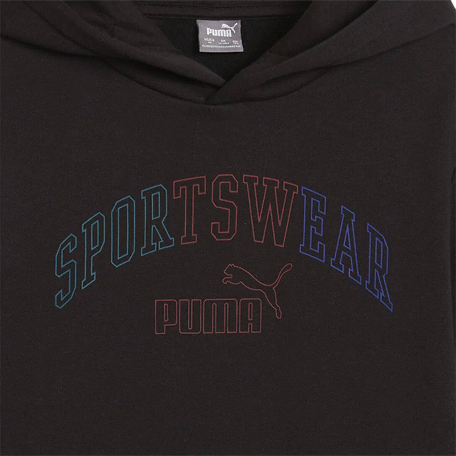Детское худи с принтом ESS+ LOGO LAB Puma, Schwarz — фото 3