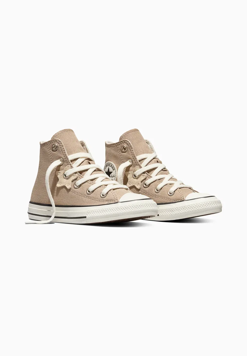 Высокие кеды Chuck Taylor All Star Star and Moon унисекс - высокие кроссовки Converse, Vintage Cargo White Black — фото 2