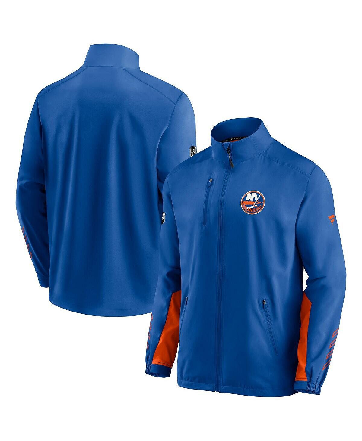 

Мужская фирменная куртка royal new york islanders authentic pro locker room rinkside с полной молнией Fanatics