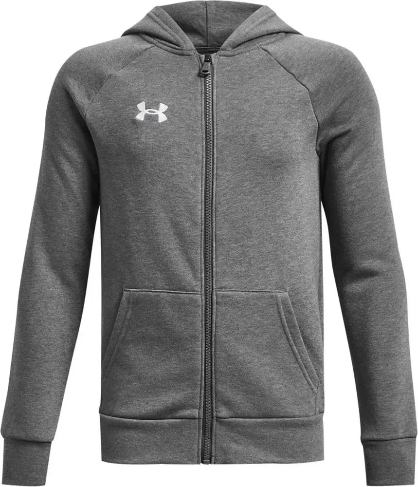 Худи детское с полной молнией UA Rival Fleece Fullzip Hoodie Under Armour, серый