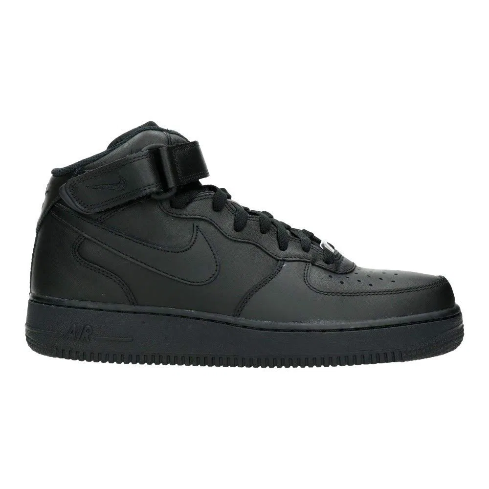 Детские кроссовки для мальчиков и девочек с принтом Air Force 1 Mid '07' NIKE, Black