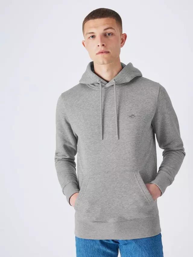 

Худи GANT Shield Regular, цвет grey/melange