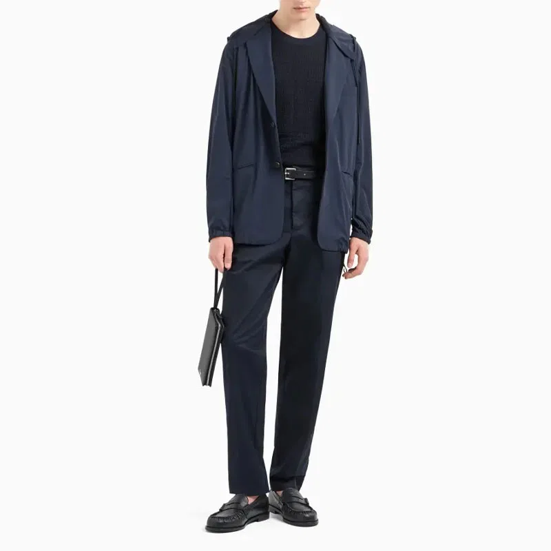 Чинос cotton, EMPORIO ARMANI, Marine Blue — фото 3