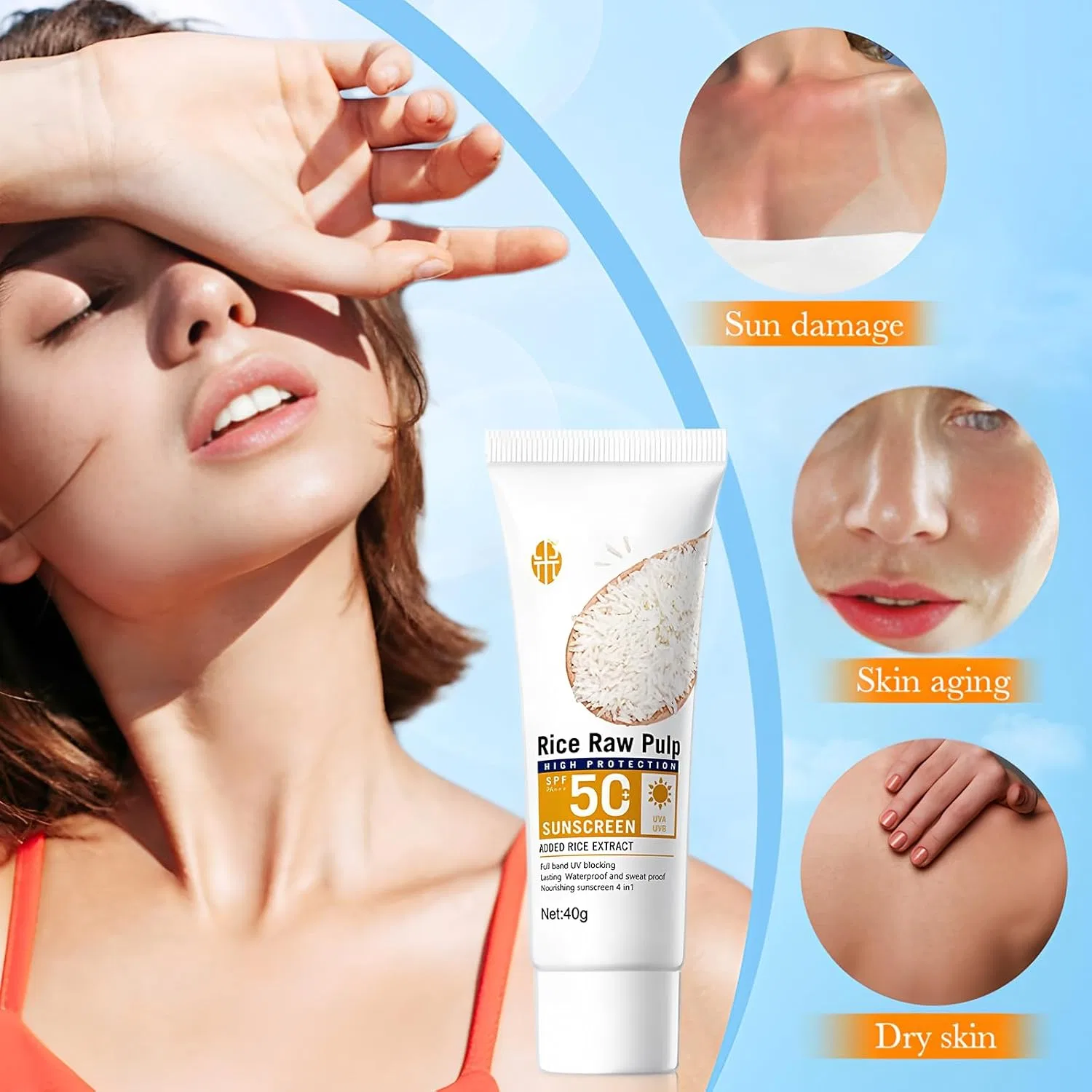 Солнцезащитный крем с SPF 50+, Eazerom, 40 г, 38 — фото 2
