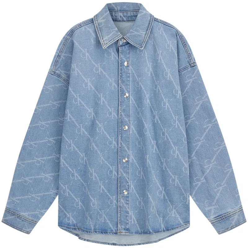 Женская рубашка с отложным воротником Calvin Klein, Denim Light Blue
