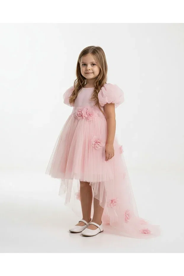 Детское платье для девочек с принтом Butikhappykids, Pink — фото 4