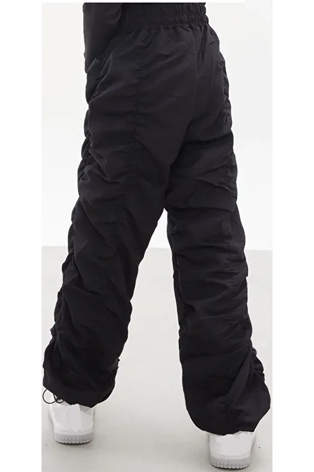 Детские брюки для девочек хлопковые Irem Çocuk Giyim, Black — фото 3