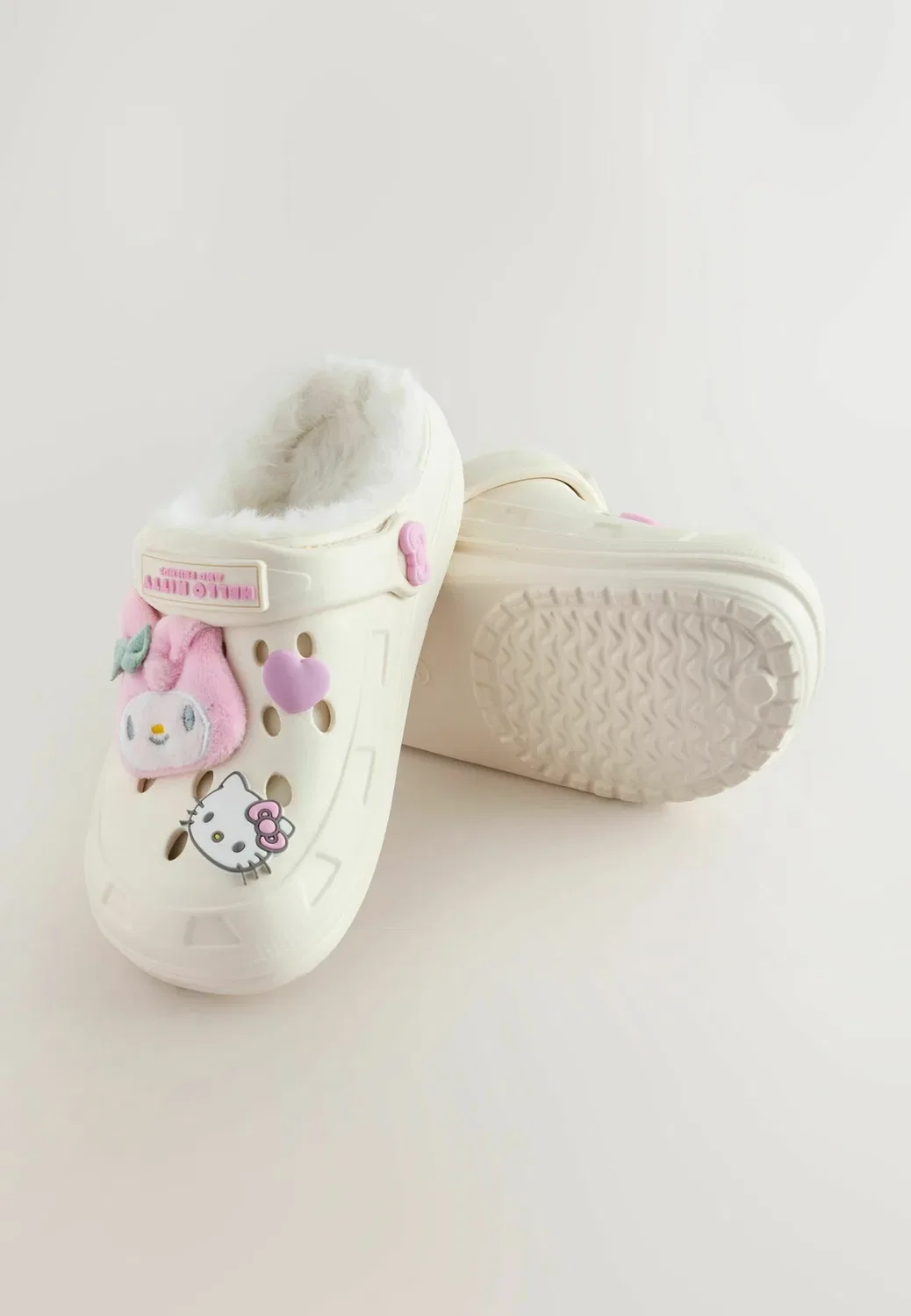 Тапочки-Сабо с подкладкой из искусственного меха Hello Kitty и ее друзей Next, Cream — фото 3