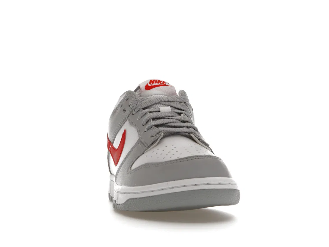 Детские кроссовки с принтом Nike Dunk Low Nike, Wolf Grey/White/University Red — фото 2