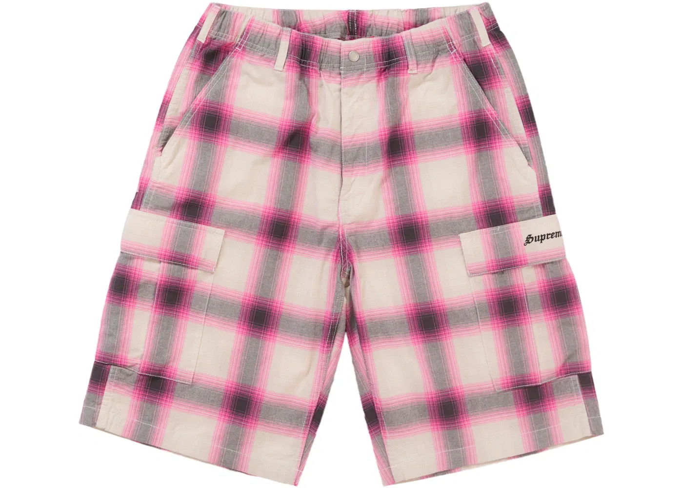 Мужские шорты карго с принтом Shadow Plaid Supreme, Pink