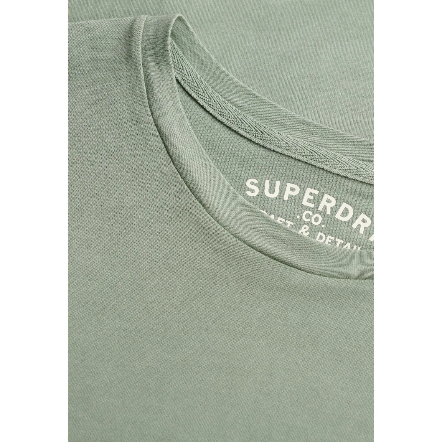 Детская хлопковая футболка с круглым вырезом и нагрудным карманом Superdry, Green — фото 3