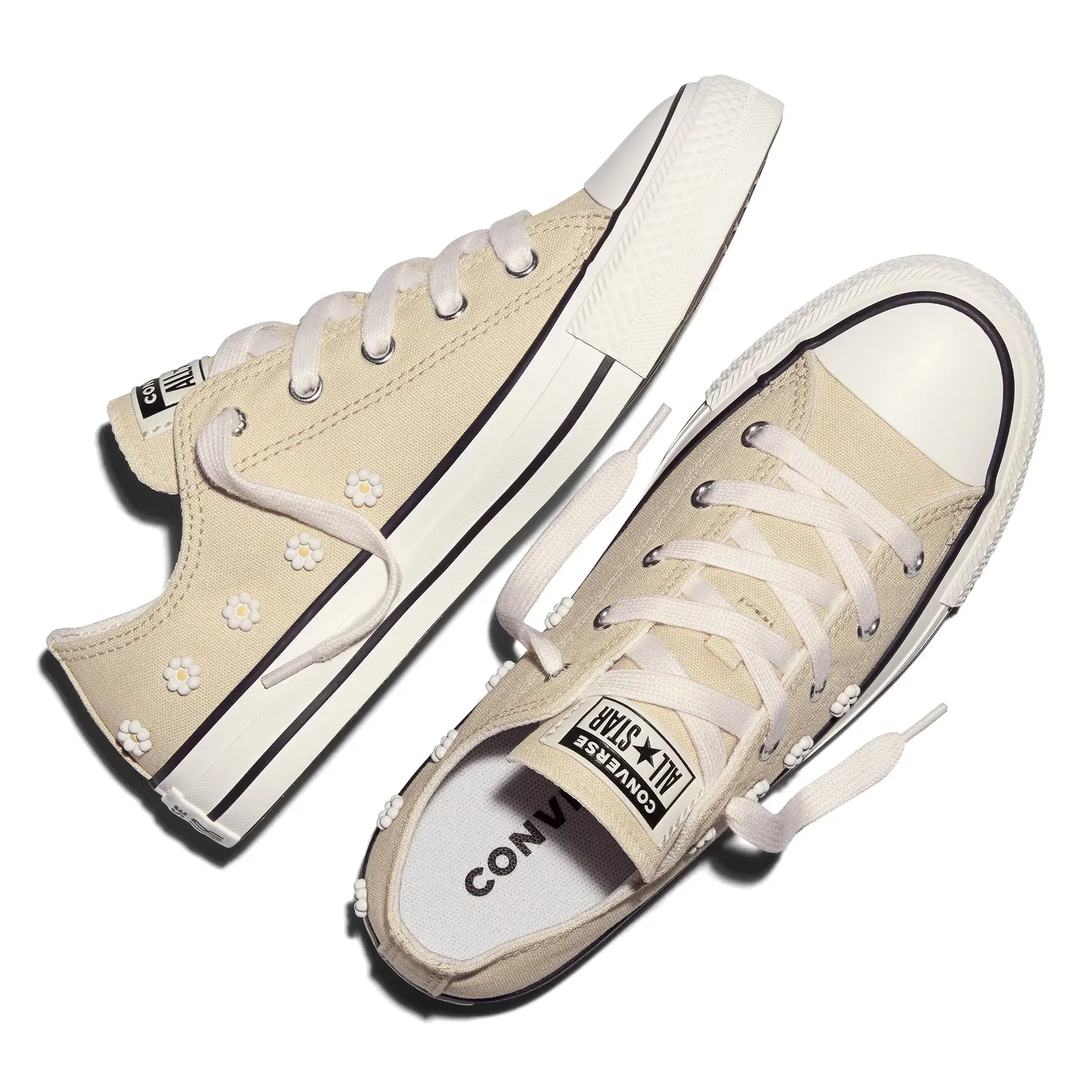 Детские кеды для мальчиков с принтом Chuck Taylor All Star Beaded Converse, Blanco — фото 2