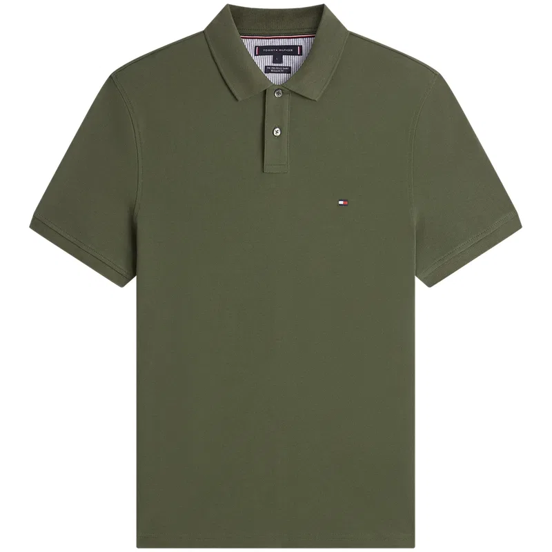 Мужское поло Tommy Hilfiger, Platinum Gray Olive Green RBN
