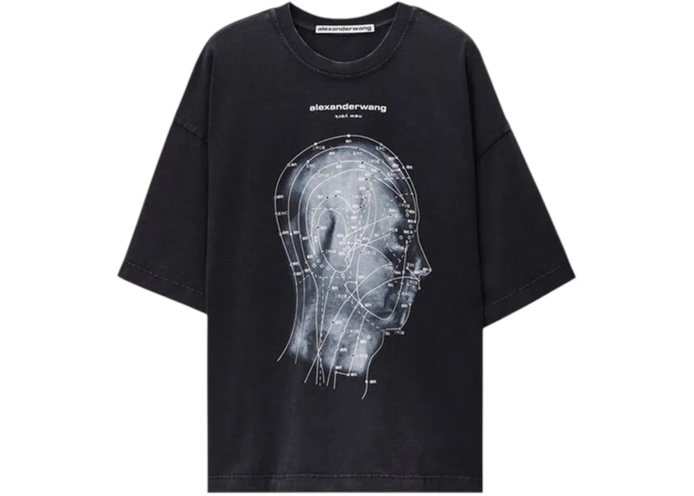 Футболка с принтом Eastern Medicine Alexander Wang, Washed Black