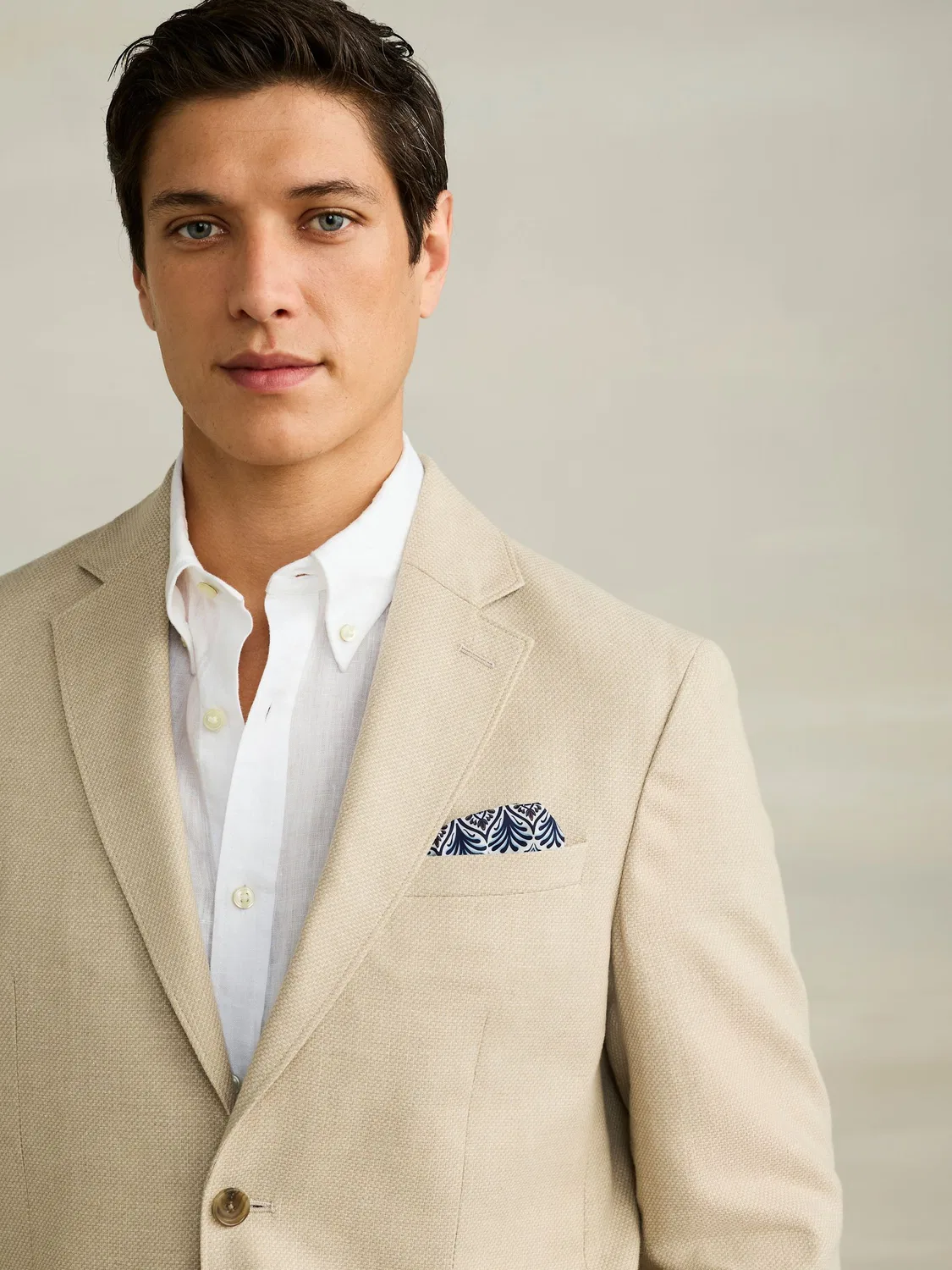 Блейзер из льняной смеси Regular Fit Next, Stone