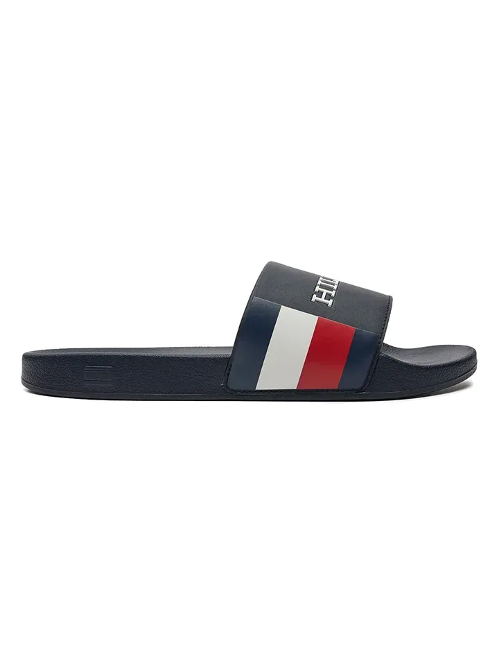 Тапочки, открытый носок, Tommy Hilfiger Shoes, темно-синий — фото 3