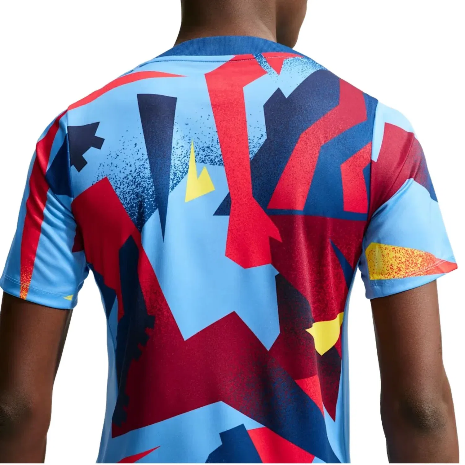 Мужская игровая майка F.C. Barcelona Academy Pro Fourth Dri-FIT Pre-Match T-Shirt 'University Blue Gym Blue Opti Nike, Gym Blue/Opti Yellow — фото 3