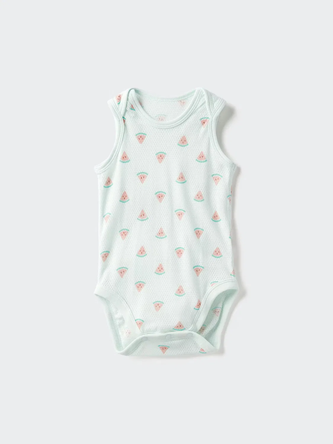 Боди из хлопковой сетки, без рукавов, с принтом Uniqlo, зеленый
