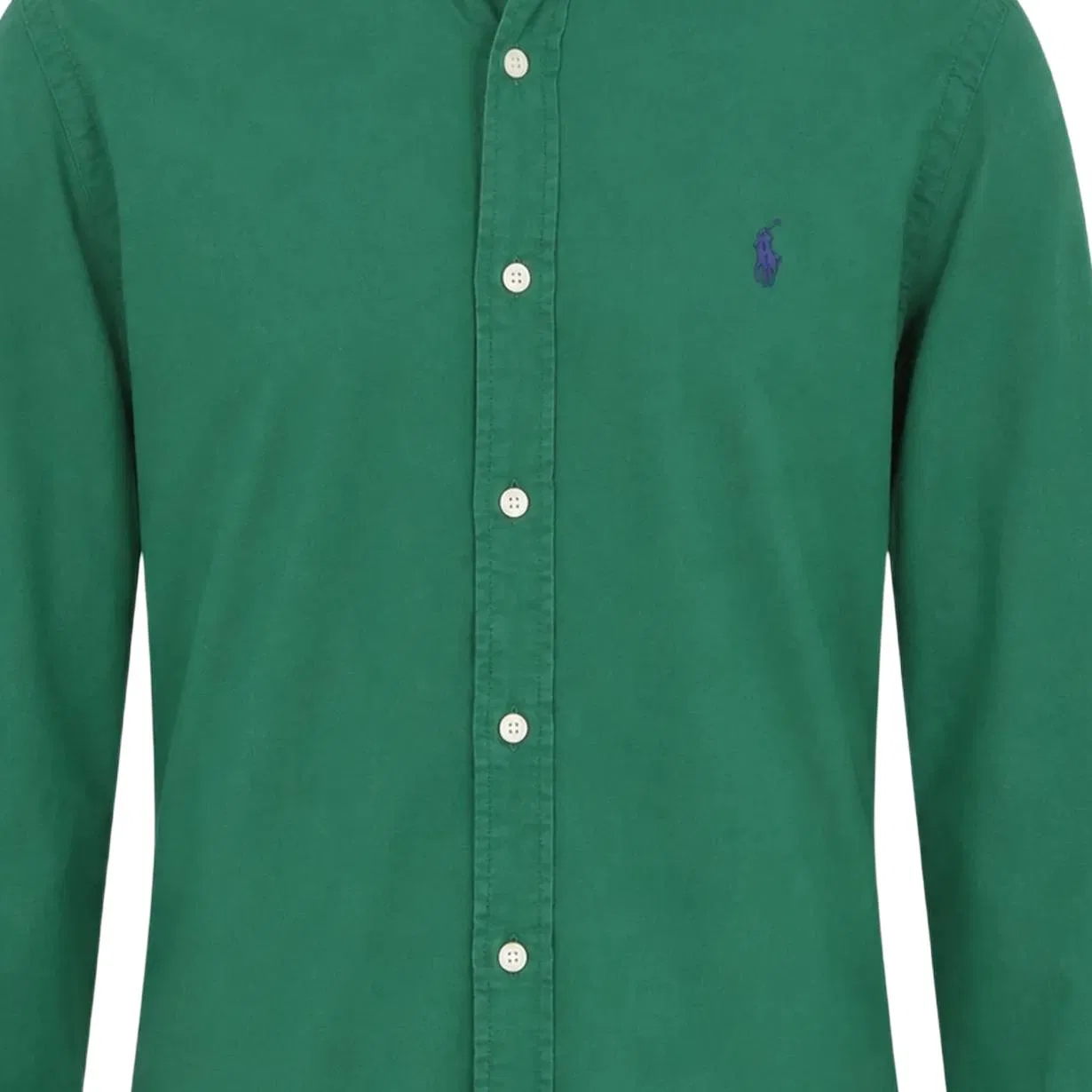 Мужская рубашка с воротником и прямым кроем Green Polo Ralph Lauren — фото 4