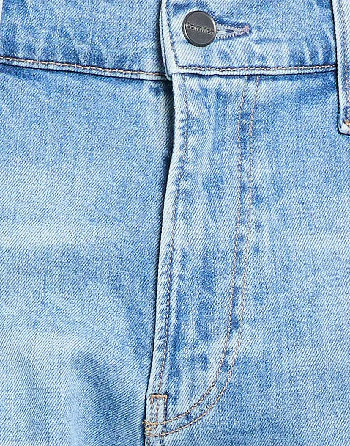 Мужские шорты джинсовые с вышитым логотипом Calvin Klein, синий — фото 4
