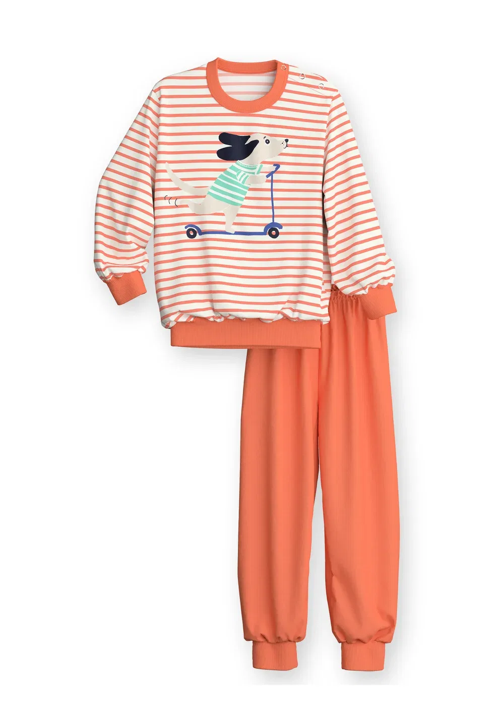 Комплект самоката bündchen-pyjama для малышей - пижамный комплект Calida, Fresh Salmon
