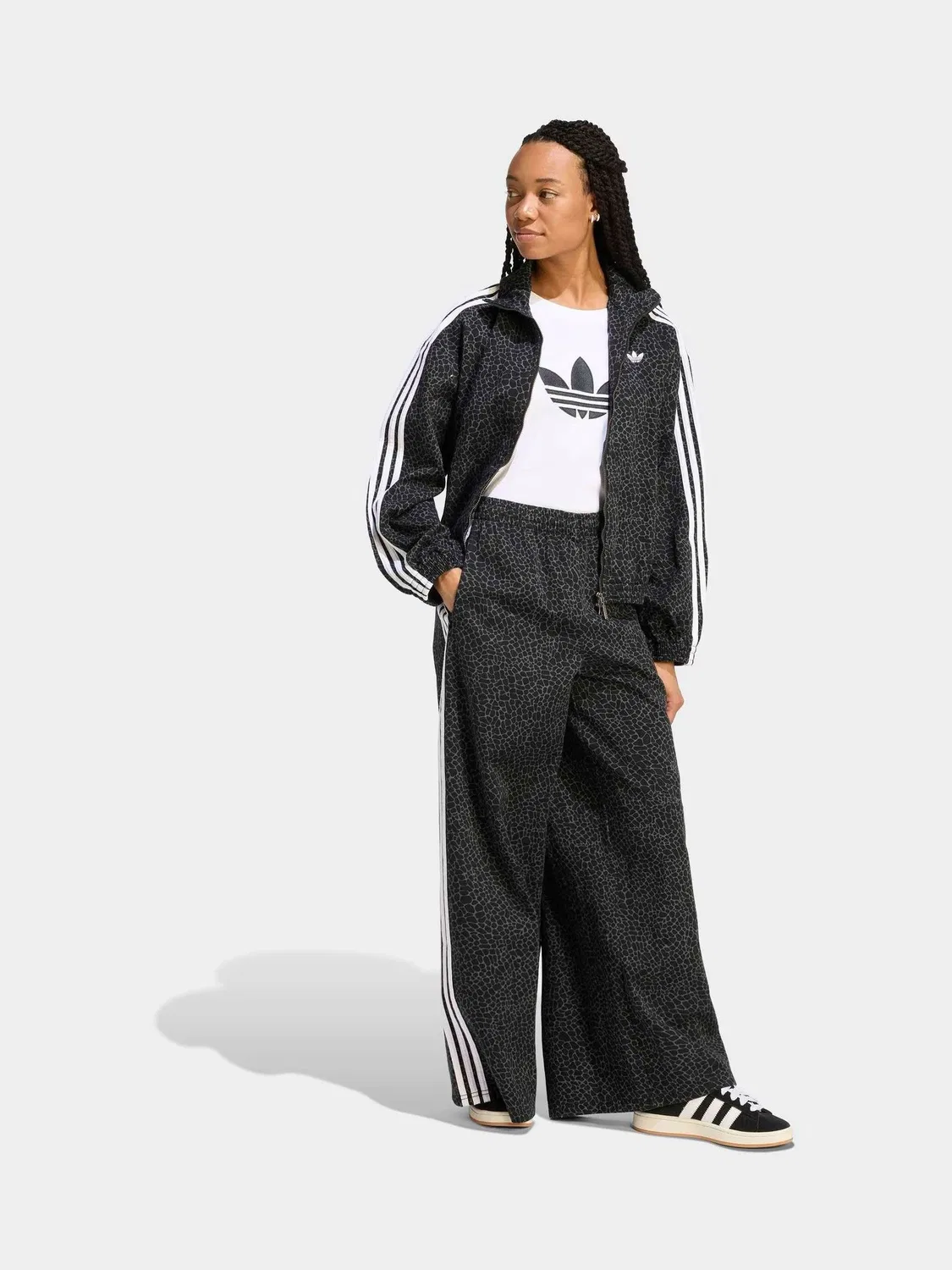 Куртка джинсовая, оверсайз, Firebird adidas originals, черный — фото 4