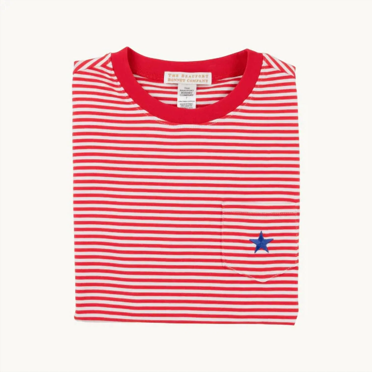 Детская футболка для мальчиков с коротким рукавом из хлопка пима Richmond Red Stripe The Beaufort Bonnet Company, Richmond Red Stripe — фото 2