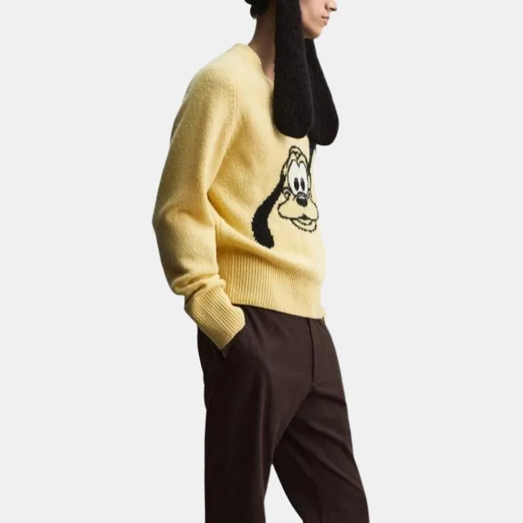 Мужской свитер с принтом Disney Harry Lambert FW25, ZARA, Yellow — фото 4