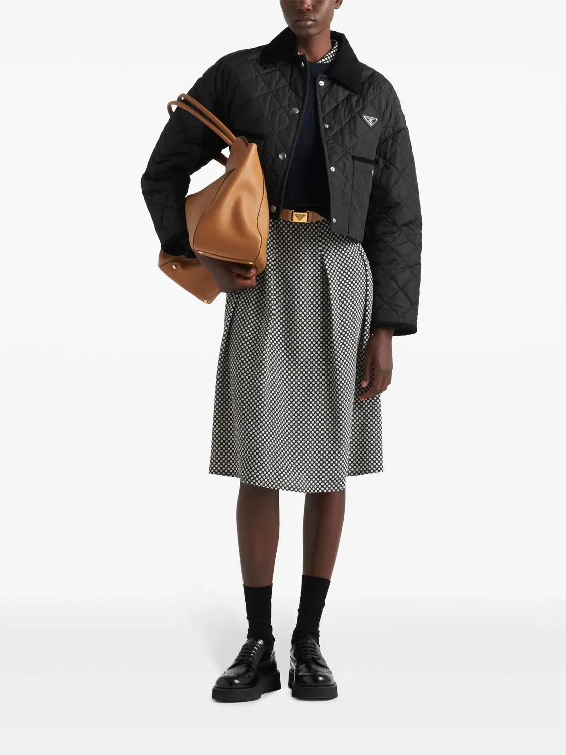 Куртка из стеганного Re-Nylon Prada, черный — фото 4