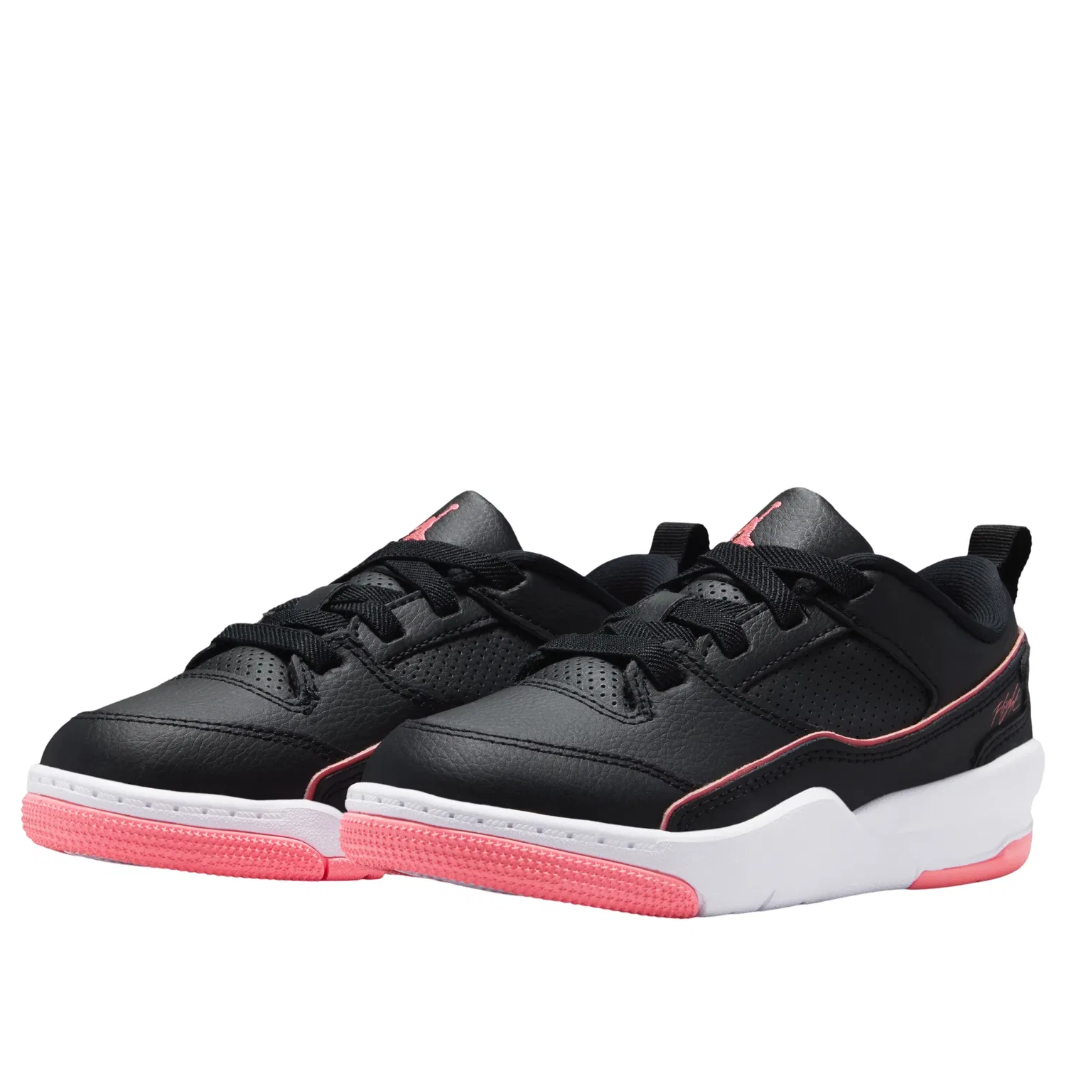Детские кроссовки с текстильным верхом Flight Court 'Black White Pink Gaze' Jordan, Black/White/Pink Gaze — фото 4