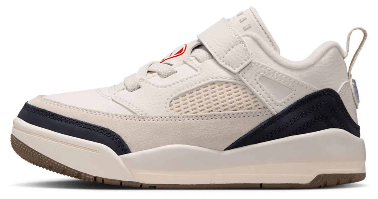 Детские кроссовки для мальчиков с липучкой Jordan Spizike Low FC, Jordan, Phantom/Sail/University Red — фото 2
