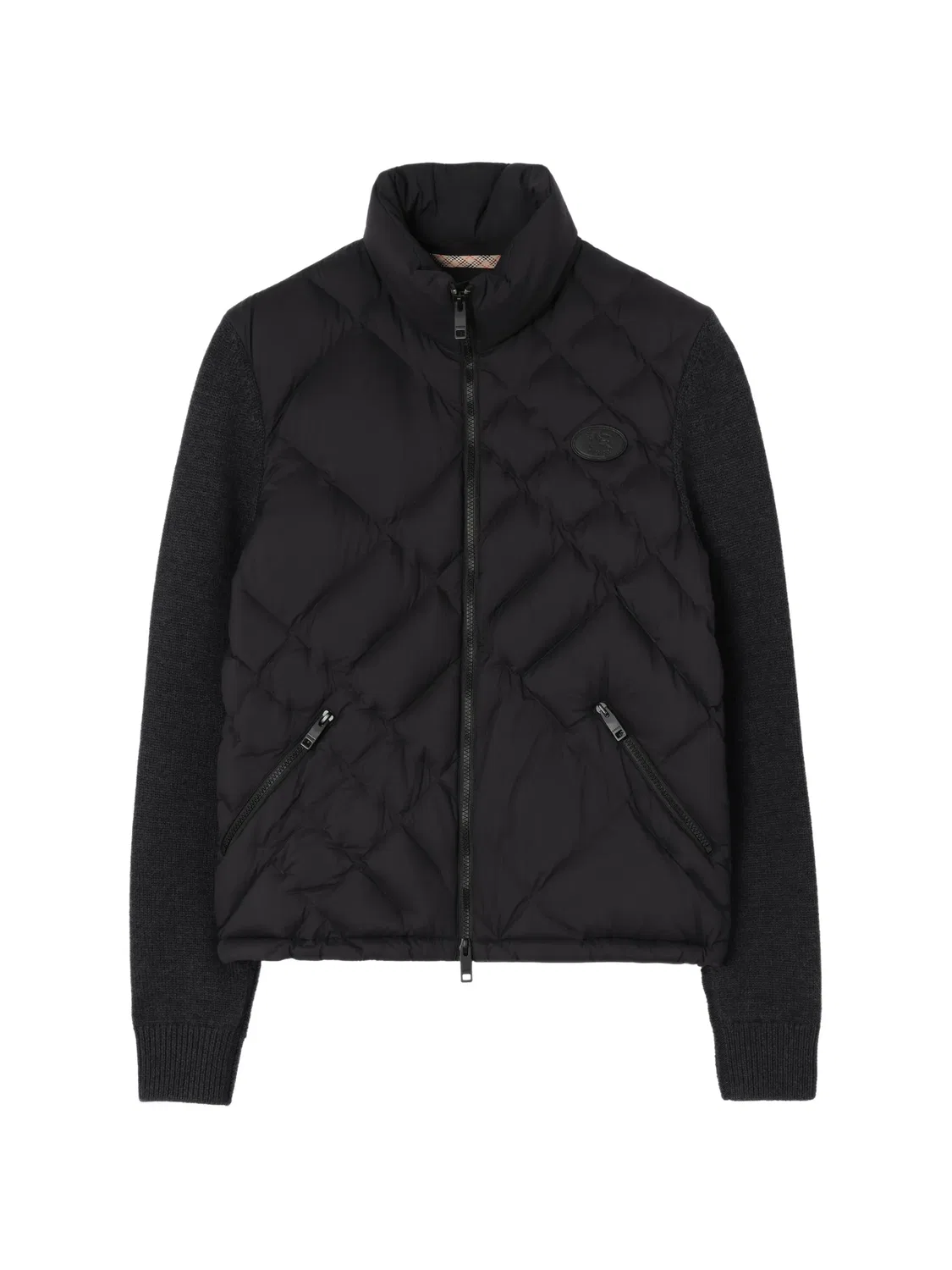 Пуховик Dunsbury из нейлона черного цвета Burberry, черный