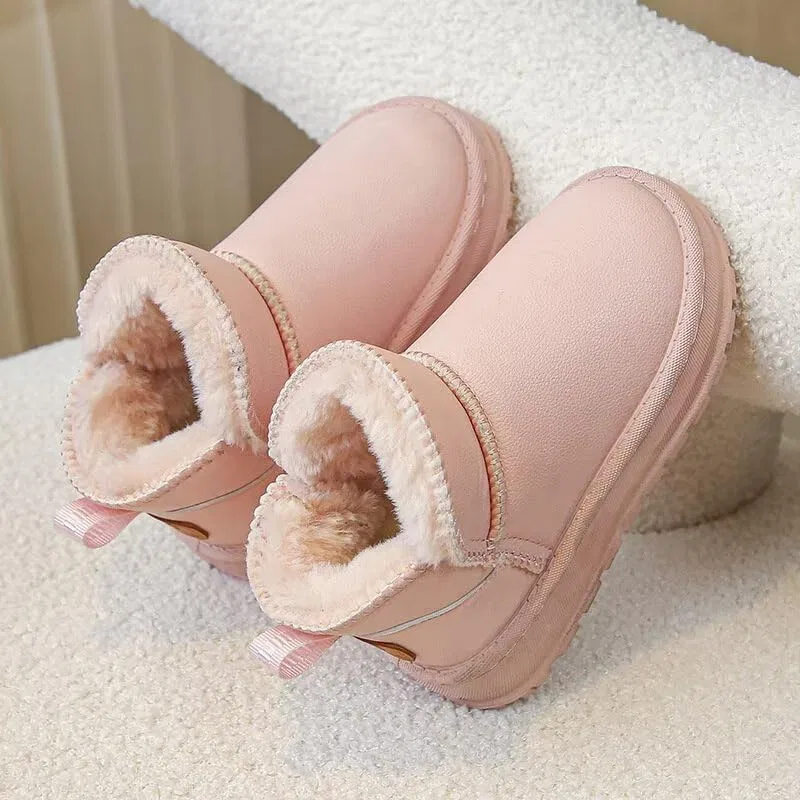 Детские зимние ботинки для снега с принтом Zonkacen, Pink — фото 2