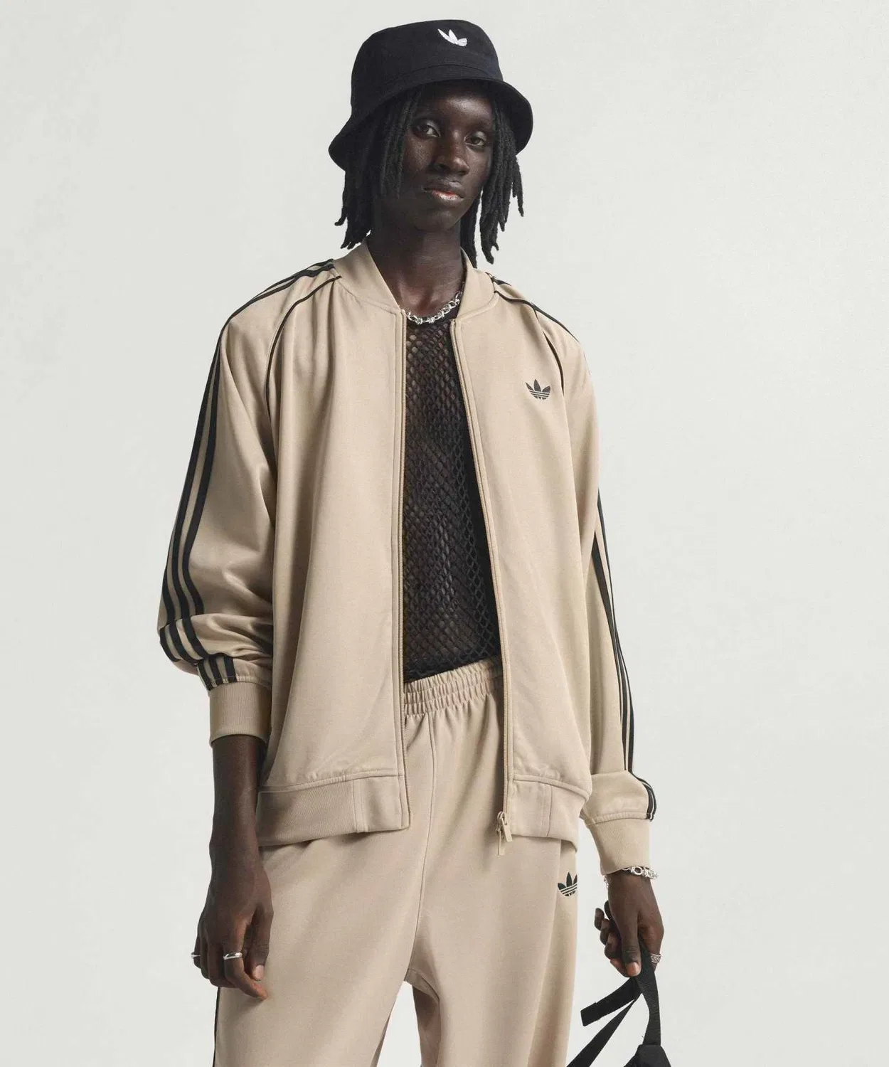 Мужская куртка-трактор с принтом, модель SST Adicolor Classic Loose Adidas, Beige