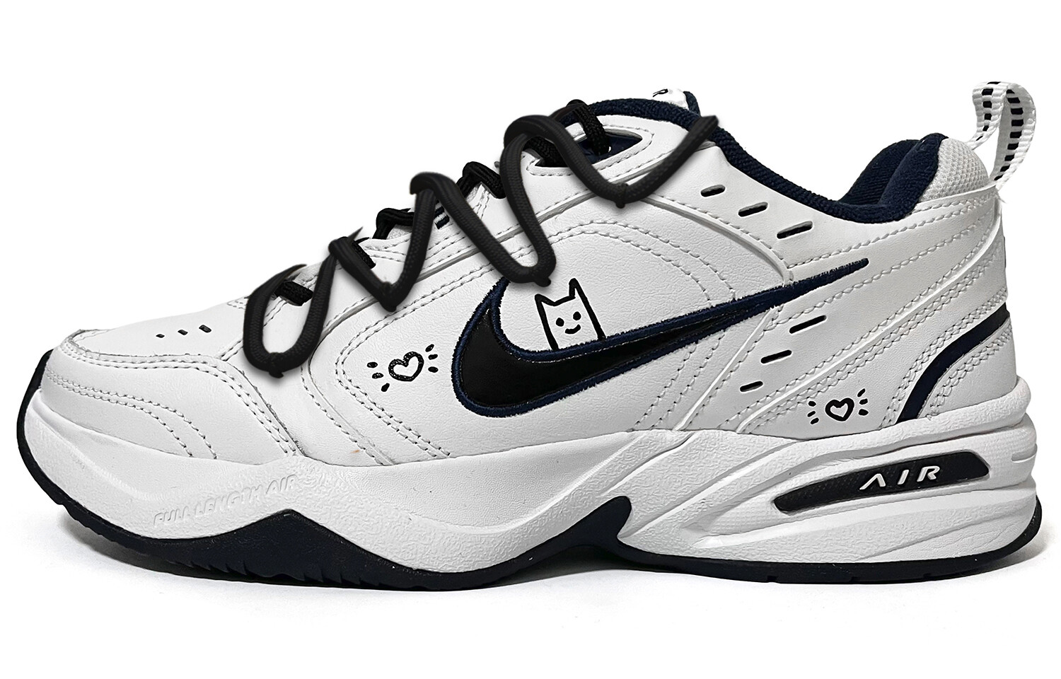

Кроссовки Nike Air Monarch 4 Chunky Sneakers Unisex Low-Top Black, Белый, Кроссовки Nike Air Monarch 4 Chunky Sneakers Unisex Low-Top Black