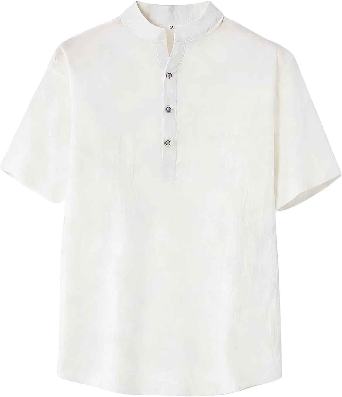 Мужская повседневная рубашка хенли с коротким рукавом Regular Fit, White