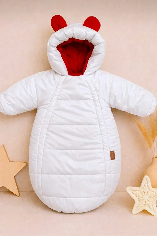 Детский комбинезон для новорожденных с начесом Dekubaby, White