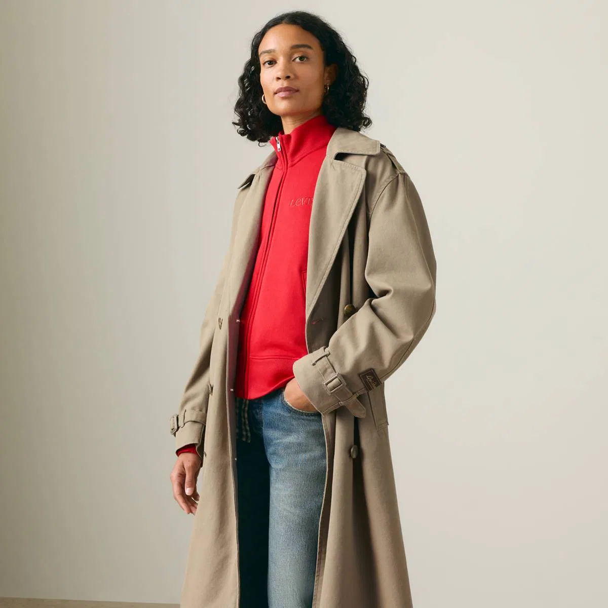 Тренч Serena Levi's, Fallen Rock - Brown — фото 4