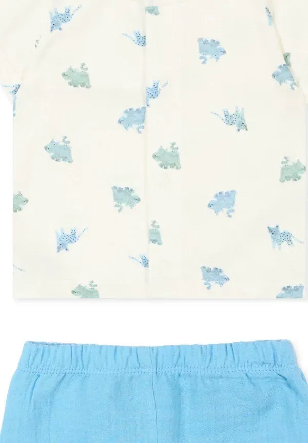 Комплект с принтом Set - shorts Petit Bateau, light blue, светло-голубой — фото 3