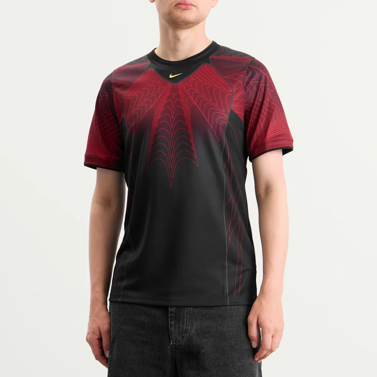 Футболка Nike X Nocta Canada Pre Match Football Jersey, Black Red & Yellow — фото 2