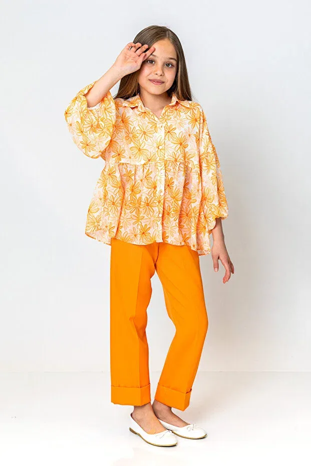 Детские брюки для девочек прямого кроя Incity, Mango