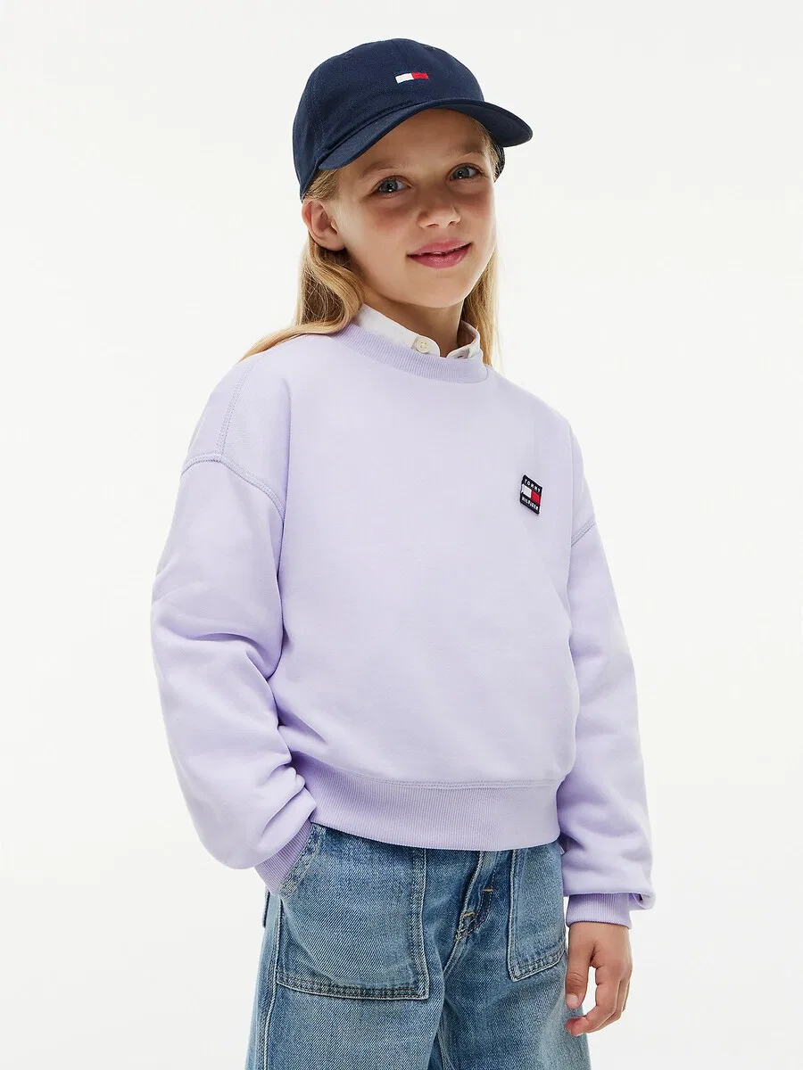 Толстовка TOMMY HILFIGER 'Heritage' светло-фиолетового цвета — фото 2