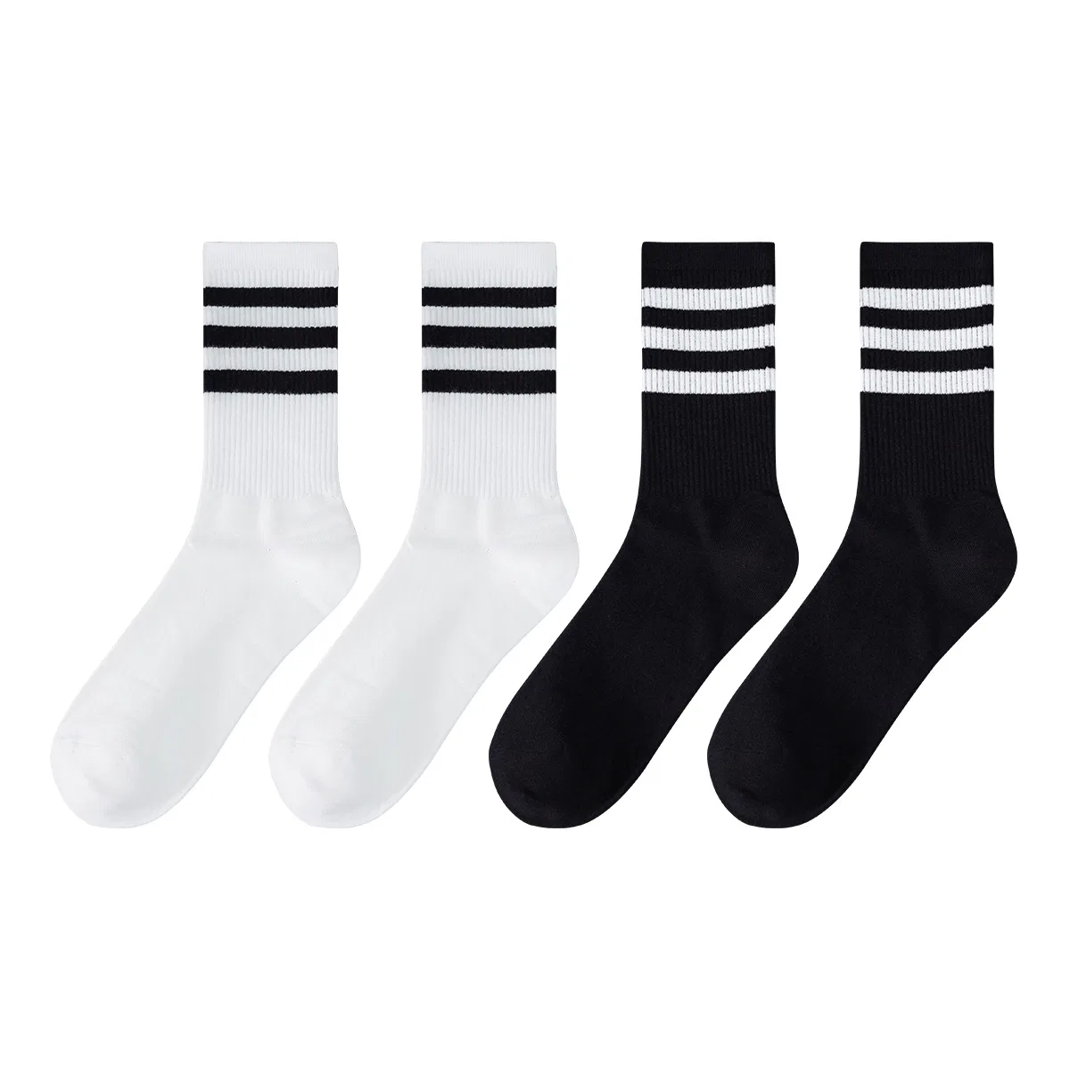 Детские носки до середины икры, комплект из 4 пар, White, MIIOW — фото 3