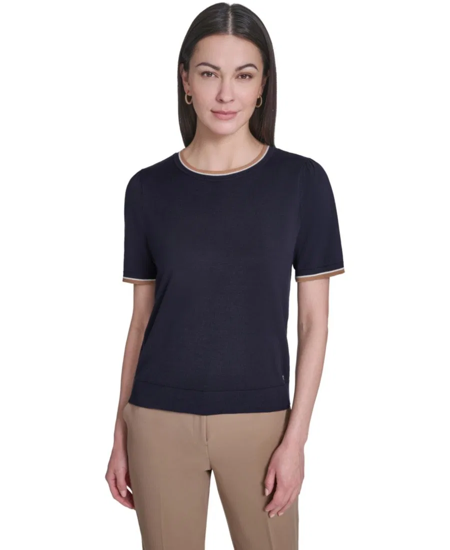 Свитер с коротким рукавом и круглым вырезом Tommy Hilfiger, Midnight Multi