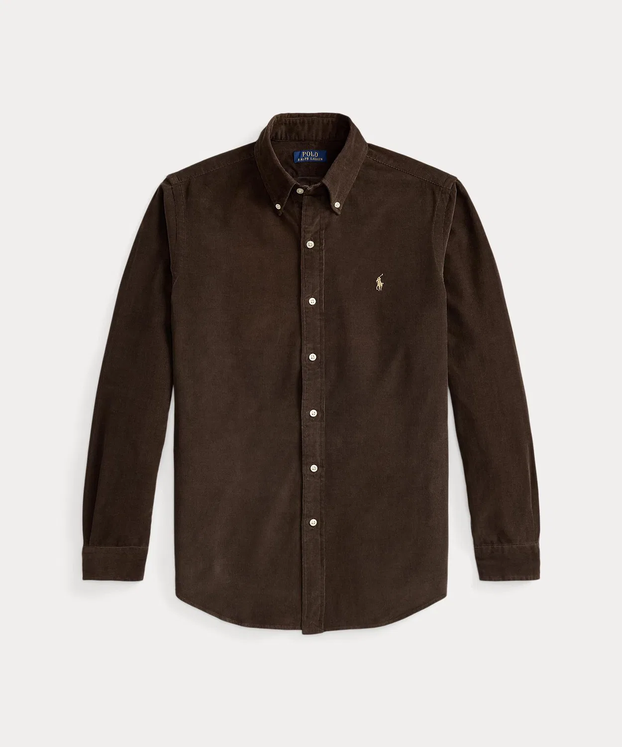 Мужская классическая рубашка из вельвета с длинным рукавомPolo Ralph Lauren, Brown — фото 2