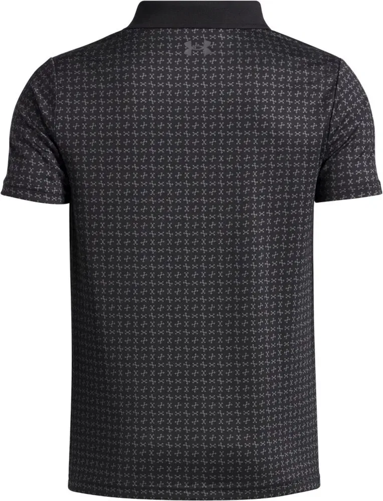 Поло с принтом Matchplay Printed Poloshirt Under Armour, черный — фото 2