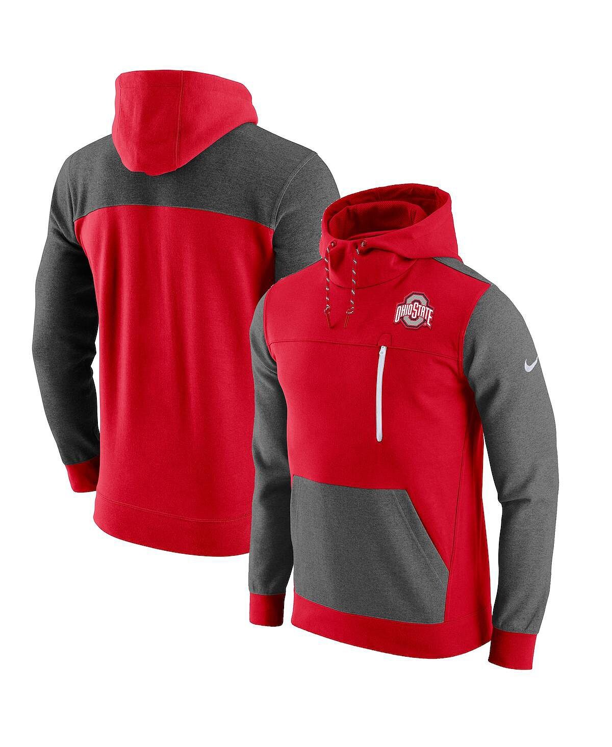 

Мужская толстовка с капюшоном scarlet ohio state buckeyes av-15 2.0 pullover Nike