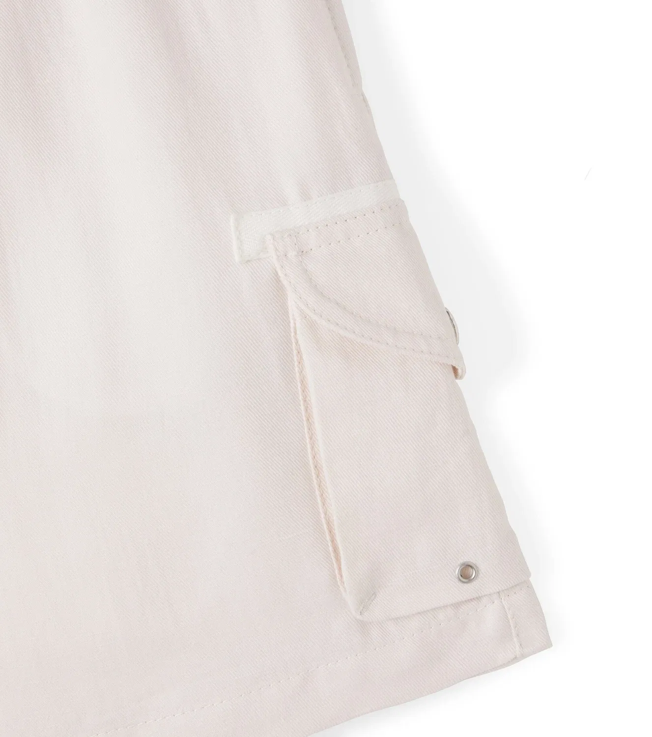 Шорты-карго льняные и хлопковые Brunello Cucinelli Kids, белый — фото 4