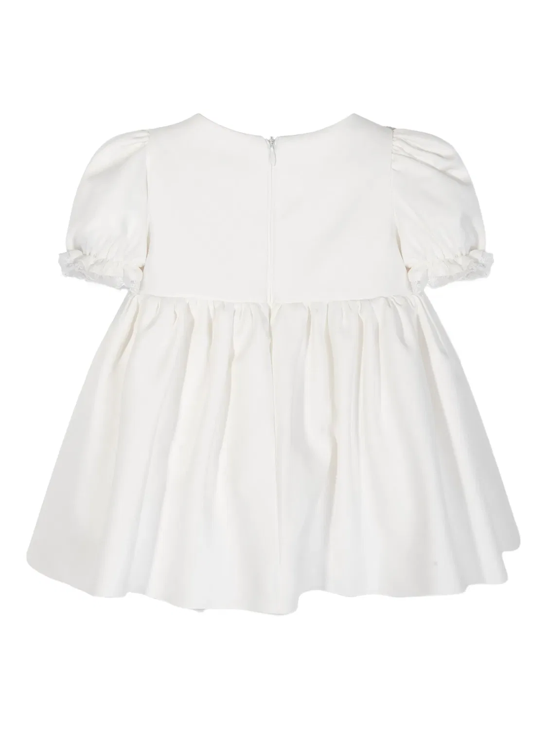 Платье с кружевной отделкой и аппликацией медвежонка Dress & Fleur, белый — фото 2